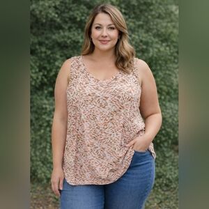 Nine West! Stylish Pink and Brown Women's Top